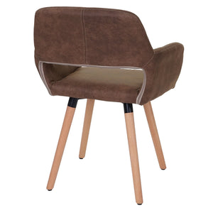 Esszimmerstuhl Küchenstuhl Retro 50er Jahre Textil vintage braun helle Beine