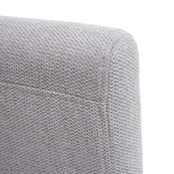 Esszimmerstuhl Küchenstuhl Stoff creme-beige dunkle Beine