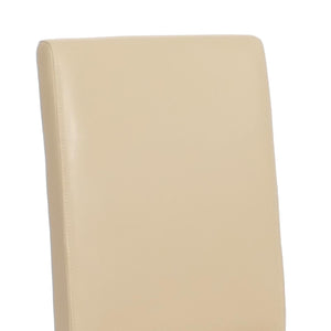 Esszimmerstuhl Küchenstuhl Leder creme helle Beine