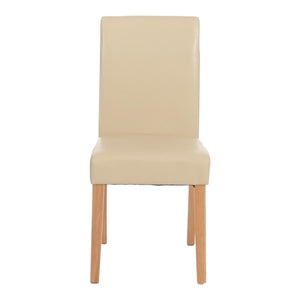 Esszimmerstuhl Küchenstuhl Leder creme helle Beine
