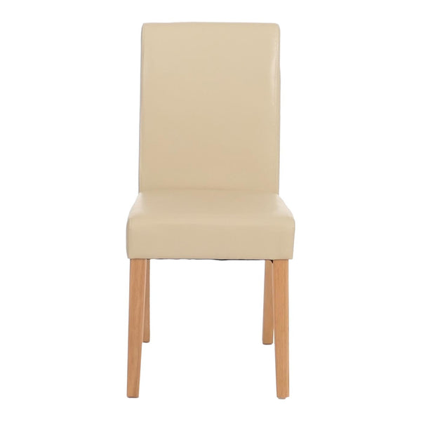 Esszimmerstuhl Küchenstuhl Leder creme helle Beine