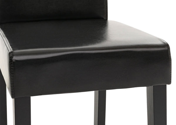 Esszimmerstuhl Küchenstuhl Leder schwarz dunkle Beine