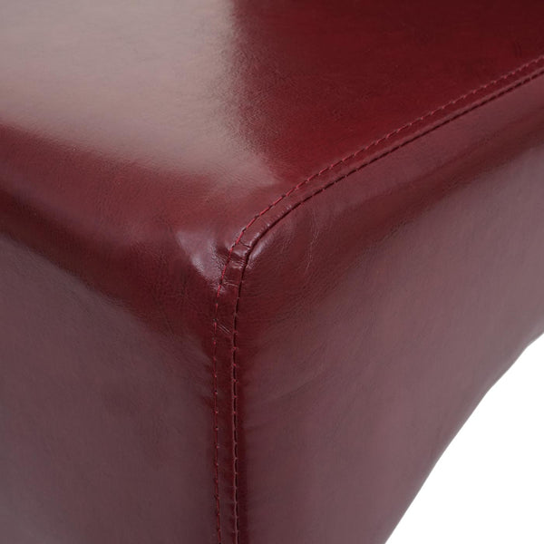 Esszimmerstuhl Küchenstuhl Leder rot helle Beine