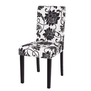 Esszimmerstuhl Küchenstuhl Stoff Jacquard schwarz dunkle Beine