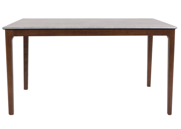Esszimmertisch Esstisch Massivholz HDF Laminat 135x80cm Beton-Optik braune Beine