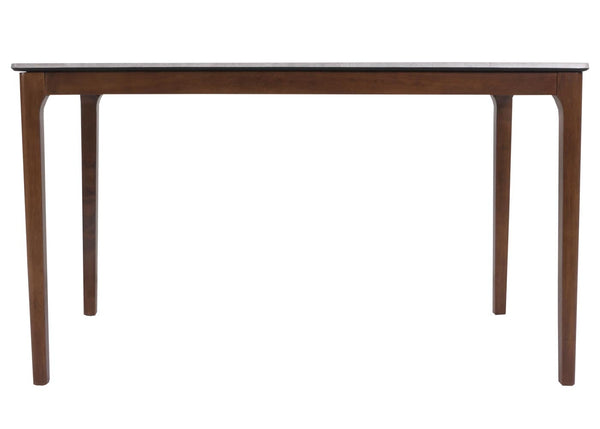 Esszimmertisch Esstisch Massivholz HDF Laminat 135x80cm Beton-Optik braune Beine