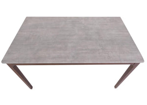 Esszimmertisch Esstisch Massivholz HDF Laminat 135x80cm Beton-Optik braune Beine