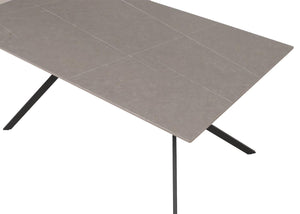 Esszimmertisch Esstisch Sinterstein Metall 160cm Marmor-Optik grau