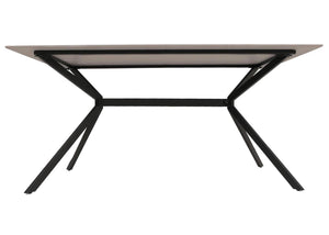 Esszimmertisch Esstisch Sinterstein Metall 160cm Marmor-Optik grau