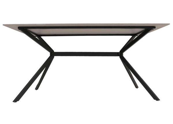 Esszimmertisch Esstisch Sinterstein Metall 160cm Marmor-Optik grau
