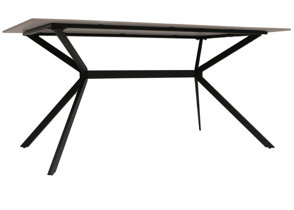 Esszimmertisch Esstisch Sinterstein Metall 160cm Marmor-Optik grau