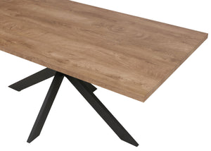 Esszimmertisch Küchentisch Esstisch Industrial MDF Metall 180cm Walnuss-Optik