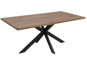 Esszimmertisch Küchentisch Esstisch Industrial MDF Metall 180cm Walnuss-Optik