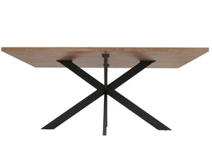 Esszimmertisch Küchentisch Esstisch Industrial MDF Metall 180cm Walnuss-Optik