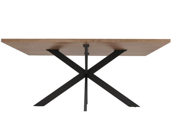 Esszimmertisch Küchentisch Esstisch Industrial MDF Metall 180cm Walnuss-Optik