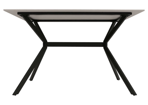 Esszimmertisch Esstisch Sinterstein Metall 120cm Marmor-Optik weiss