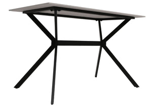 Esszimmertisch Esstisch Sinterstein Metall 120cm Marmor-Optik weiss