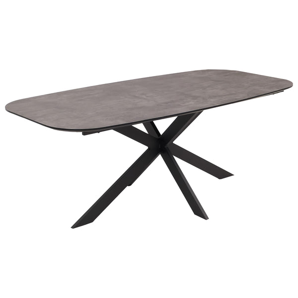 Esszimmertisch Esstisch MDF Metall 200x100cm graue Stein-Optik