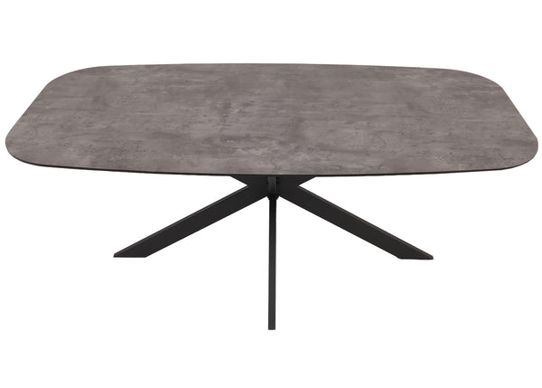 Esszimmertisch Esstisch MDF Metall 200x100cm graue Stein-Optik