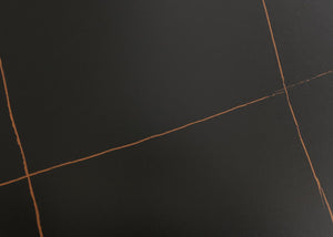 Esszimmertisch Esstisch Sinterstein Metall 160cm Marmor-Optik schwarz-gold