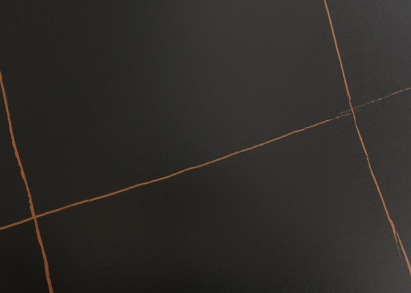 Esszimmertisch Esstisch Sinterstein Metall 160cm Marmor-Optik schwarz-gold