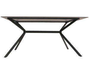Esszimmertisch Esstisch Sinterstein Metall 160cm Marmor-Optik schwarz-gold