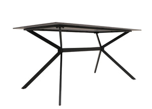 Esszimmertisch Esstisch Sinterstein Metall 160cm Marmor-Optik schwarz-gold