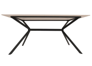 Esszimmertisch Esstisch Sinterstein Metall 160cm Marmor-Optik weiss