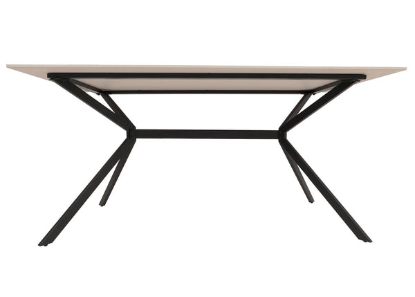Esszimmertisch Esstisch Sinterstein Metall 160cm Marmor-Optik weiss