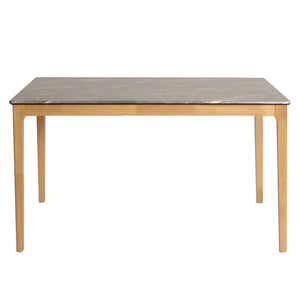 Esszimmertisch Esstisch Massivholz HDF Laminat 135x80cm Marmoroptik helle Beine