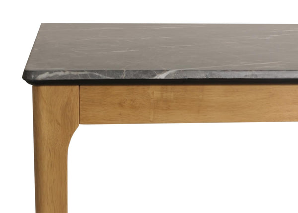 Esszimmertisch Esstisch Massivholz HDF Laminat 135x80cm Marmoroptik helle Beine