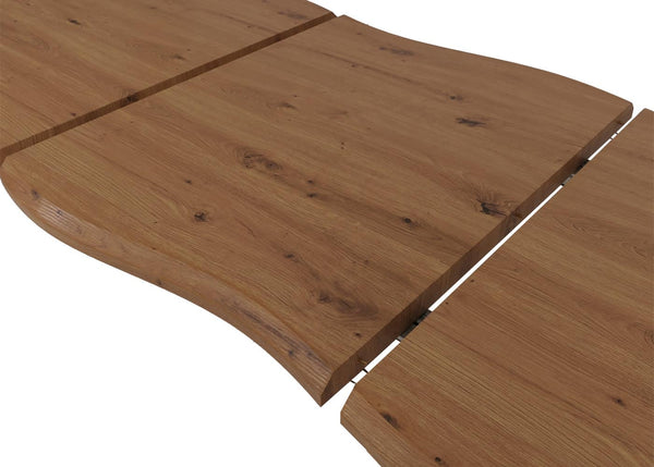 Esszimmertisch Ausziehtisch Esstisch Eisen MDF 160-220cm Walnuss-Optik