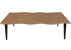 Esszimmertisch Ausziehtisch Esstisch Eisen MDF 160-220cm Walnuss-Optik