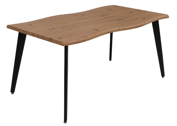 Esszimmertisch Ausziehtisch Esstisch Eisen MDF 160-220cm Walnuss-Optik