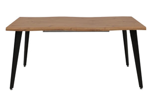 Esszimmertisch Ausziehtisch Esstisch Eisen MDF 160-220cm Walnuss-Optik