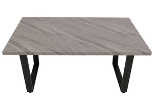 Esszimmertisch Küchentisch Esstisch Industrial MDF Metall 160x90cm Marmor-Optik grau