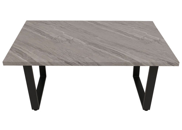 Esszimmertisch Küchentisch Esstisch Industrial MDF Metall 160x90cm Marmor-Optik grau