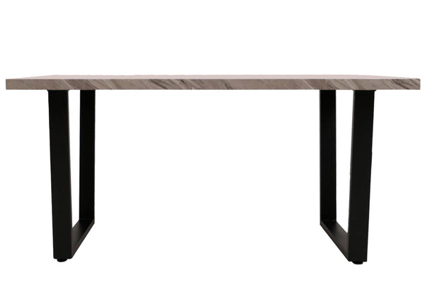 Esszimmertisch Küchentisch Esstisch Industrial MDF Metall 160x90cm Marmor-Optik grau