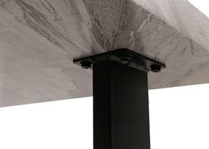 Esszimmertisch Küchentisch Esstisch Industrial MDF Metall 160x90cm Marmor-Optik grau