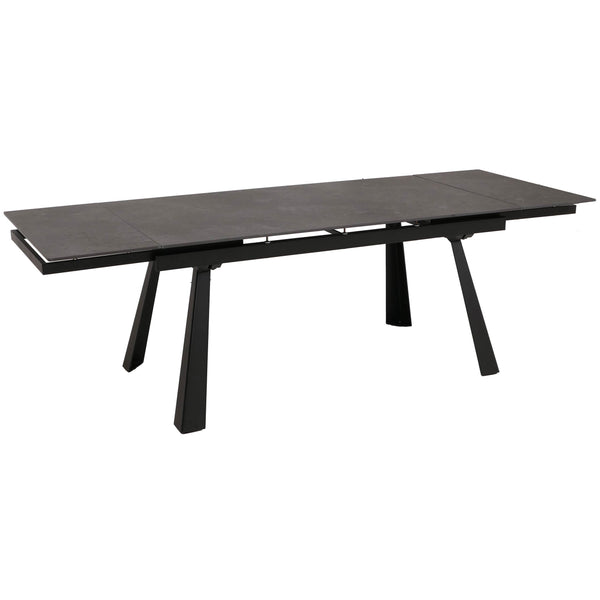 Esszimmertisch Esstisch Ausziehtisch Sinterstein 160-242x91cm Marmor-Optik grau