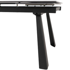 Esszimmertisch Esstisch Ausziehtisch Sinterstein 160-242x91cm Marmor-Optik grau