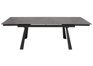 Esszimmertisch Esstisch Ausziehtisch Sinterstein 160-242x91cm Marmor-Optik grau