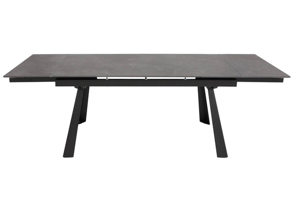Esszimmertisch Esstisch Ausziehtisch Sinterstein 160-242x91cm Marmor-Optik grau