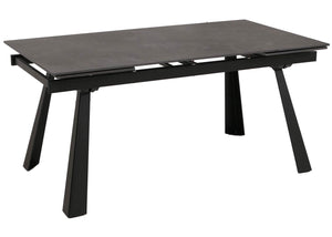 Esszimmertisch Esstisch Ausziehtisch Sinterstein 160-242x91cm Marmor-Optik grau