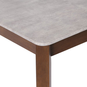 Esszimmertisch Esstisch ausziehbar 160-200x90cm Beton-Optik braune Beine