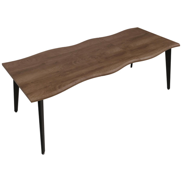 Esszimmertisch Ausziehtisch Esstisch Eisen MDF 160-220cm helle Eiche-Optik