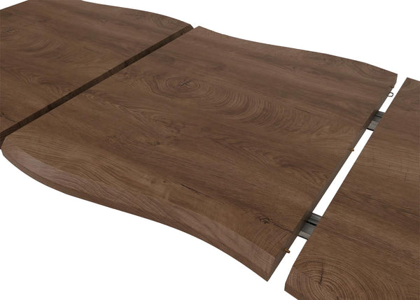 Esszimmertisch Ausziehtisch Esstisch Eisen MDF 160-220cm helle Eiche-Optik