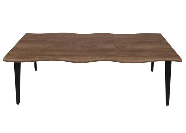 Esszimmertisch Ausziehtisch Esstisch Eisen MDF 160-220cm helle Eiche-Optik