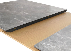 Esszimmertisch Esstisch ausziehbar 160-200x90cm Marmoroptik helle Beine