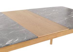 Esszimmertisch Esstisch ausziehbar 160-200x90cm Marmoroptik helle Beine